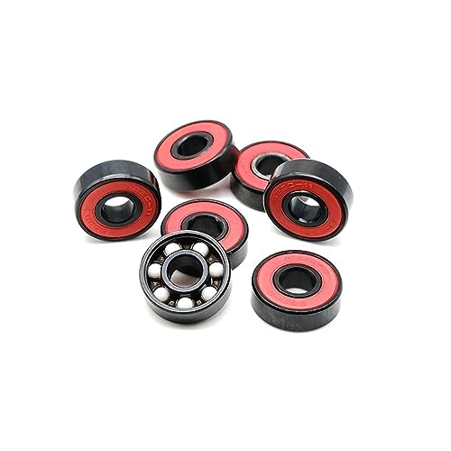 NZBZTMLCYK 608 2RS Hybrid-Keramiklager ABEC-11 (8 Stück), 8 x 22 x 7 mm, Skateboard-Spinner, Keramiknitrid, Pro-Serie, 608RS Si3N4-Kugellager Lager von NZBZTMLCYK