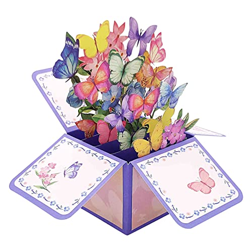 NZDFH Muttertagskarte, Muttertagsgeschenk, PopUp Karte, Klappkarte Muttertags Karte, Blumen-Karte, Geschenke für Mama, Glückwunschkarte Muttertag für die beste Mama der Welt, B von NZDFH