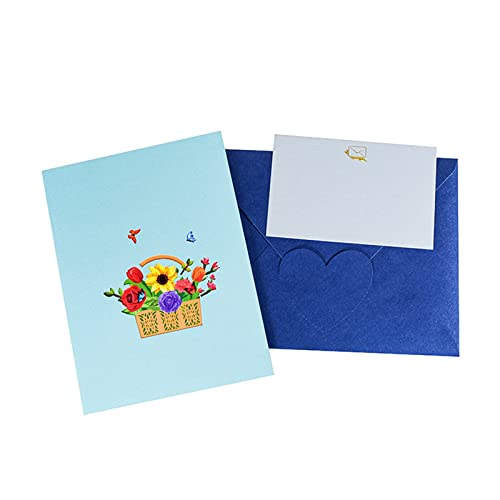 NZDFH Muttertagskarte, Muttertagsgeschenk, PopUp Karte, Klappkarte Muttertags Karte, Blumen-Karte, Geschenke für Mama, Glückwunschkarte Muttertag für die beste Mama der Welt, C von NZDFH
