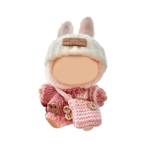 NZHBOAM Stylish Strickwear Kleidung Für 17 cm Puppen Mit Modepulloverhut Und Tasche Für Sammler Und Kinderpuppen von NZHBOAM