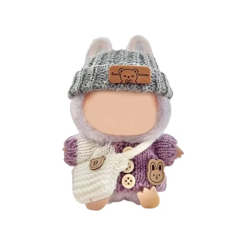NZHBOAM Stylish Strickwear Kleidung Für 17 cm Puppen Mit Modepulloverhut Und Tasche Für Sammler Und Kinderpuppen von NZHBOAM