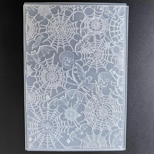 NZJ 3D-texturierte Prägeschablonen "Happy Halloween's Day" aus Kunststoff für Kartenherstellung, Scrapbooking und andere Papierbasteleien von NZJ