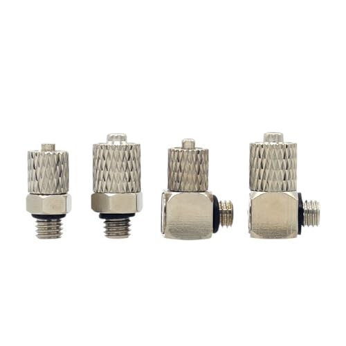 10 Stück Miniatur-Armaturen M-5H-4 M-5HL-4 Außengewinde Pneumatikrohr Luftschlauch Schnellmontage Mini-Anschluss M3 M4 M5 M6(M-4H-4) von NZNGUSHA