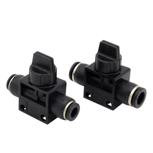 10 Stück pneumatisches Fingerventil, Schnellsteckverbinder, Luftschlauch, OD 4 mm, 6 mm, 8 mm, 10 mm, 12 mm, Luftstromregler(HVFF-06) von NZNGUSHA