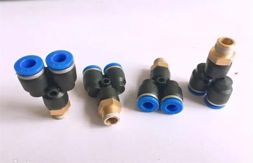 5 Stück Y-förmige pneumatische Fittings PX10-01 PX10-02 PX10-03 PX10-04 Luftrohr-Schnellkupplung Pneumatische Komponenten 3-Wege(PX10-03) von NZNGUSHA