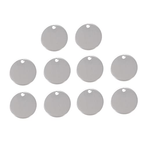 10pcs Edelstahl Runde Haustier -ID -Tags langlebige kratzfeste eingravierte Hundetiketts für Haustiere für und Schlüsselbund DIY 10pcs Edelstahl Runde Haustier -ID -Tags langlebige kratzfeste eingravierte Hundetiketts für Haustiere für und Schlüsselbund DIY von NZVCQVPU