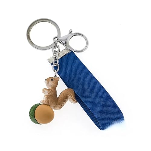 NZVCQVPU Schlüsselbund Eichhörnchen -Bag Auto Schlüsselkette Schöne Eichhörnchen Acorn Anhänger Keyring Kinder Geschenkmisch 24pcs von NZVCQVPU