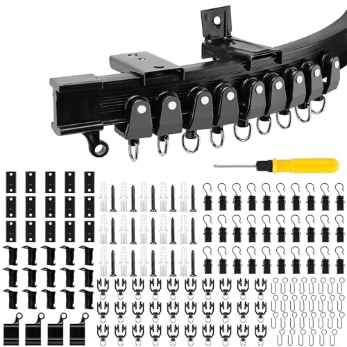 186teiliges Flexibel Vorhangschiene 5M Gebogene Vorhangschiene Vorhangschienen Deckenmontage Deckengardinenschiene mit Rollen Decken-Vorhangschienensystem für Raumteiler Schlafzimmer Büro Krankenhaus 186teiliges Flexibel Vorhangschiene 5M Gebogene Vorhangschiene Vorhangschienen Deckenmontage Deckengardinenschiene mit Rollen Decken-Vorhangschienensystem für Raumteiler Schlafzimmer Büro Krankenhaus von NZZVNZ