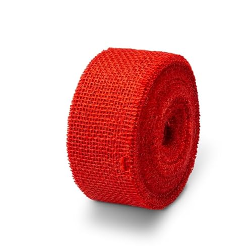 NaDeco Dekoband Jute 25 Meter, Breite 60mm, 15 Farben zur Auswahl1 | Jute Band | Juteschnur | Jute Wickelband | Flaschen Band | Hochzeitsdekoration | Tischdekoration, Farbe:Rot NaDeco Dekoband Jute 25 Meter, Breite 60mm, 15 Farben zur Auswahl1 | Jute Band | Juteschnur | Jute Wickelband | Flaschen Band | Hochzeitsdekoration | Tischdekoration, Farbe:Rot von NaDeco
