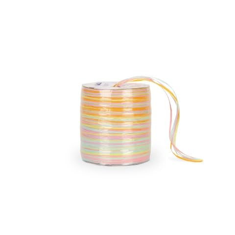 NaDeco Geschenkband Multicolour, 50m Rolle, Farben wählbar Viskoseband Bastband Raffia Raffiaband Präsent Band Raffia Bast Dekoband Bastelschnur Tüddelband, Farbe:Pastell NaDeco Geschenkband Multicolour, 50m Rolle, Farben wählbar Viskoseband Bastband Raffia Raffiaband Präsent Band Raffia Bast Dekoband Bastelschnur Tüddelband, Farbe:Pastell von NaDeco