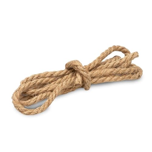 NaDeco Juteseil 2m Ø 1cm Tauwerk Flachs-Seil Hanf-Seil Strick Floristen Seil Leinen Flachs Seil Deko Seil Rope Flachsseil von NaDeco