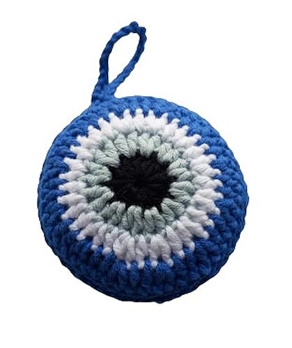 Evil Eye - Gehäkeltes Blaues Auge – Schutzamulett gegen den Bösen Blick | Handgemachtes Nazar-Amulett/Schlüsselanhänger/Taschenbaumler - ca. 6,5 cm Durchmesser, gehäkelt aus 100% Baumwollgarn Evil Eye - Gehäkeltes Blaues Auge – Schutzamulett gegen den Bösen Blick | Handgemachtes Nazar-Amulett/Schlüsselanhänger/Taschenbaumler - ca. 6,5 cm Durchmesser, gehäkelt aus 100% Baumwollgarn von NaRoKnit