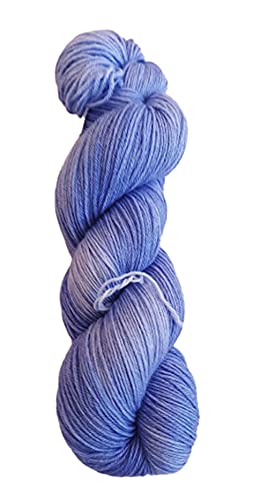 Sockenwolle Bamboo Superfine handgefärbt - blau - auf 60% Schurwolle / 25% Bambus aus Viscose / 15% Polyamid (Australische Schurwolle 22 Mikron, mulesingfrei)100 g / 400 m von NaRoKnit