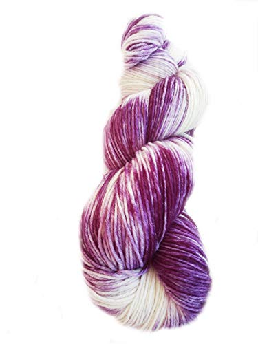 Sockenwolle handgefärbt 6fädig 150 g ca 420 m 75% Wolle/25% Polyamid - violett, natur von NaRoKnit
