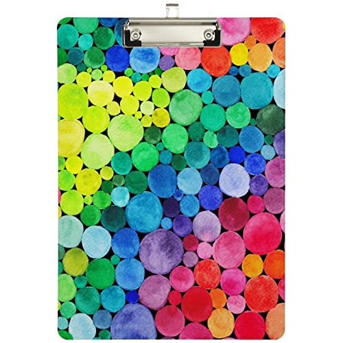 Naanle Aquarell-Klemmbrett in Regenbogenfarben, Buchstabengröße, mit silberfarbenem magnetischem Metallclip, 31,8 x 22,9 cm, individuelle Schreibtafel für Werkstatt, Studenten, Klassenzimmer, Schule von Naanle