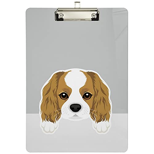 Naanle Niedliches Klemmbrett aus Acryl, Motiv: Cavalier King Charles Spaniel, A4, Standardgröße, silberfarbenes Klemmbrett, dekorativ für Studenten, Büro, Schule, Krankenschwestern (31,8 x 22,9 cm Naanle Niedliches Klemmbrett aus Acryl, Motiv: Cavalier King Charles Spaniel, A4, Standardgröße, silberfarbenes Klemmbrett, dekorativ für Studenten, Büro, Schule, Krankenschwestern (31,8 x 22,9 cm von Naanle