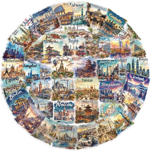 100 Piece PET Sticker Scrapbooking Set, Bullet Journal Sticker, 50 Unique City Patterns, Easy Peel & Stick, No Residue, Perfect for Personalized Decorations and Gifts 100 Piece PET Sticker Scrapbooking Set, Bullet Journal Sticker, 50 Unique City Patterns, Easy Peel & Stick, No Residue, Perfect for Personalized Decorations and Gifts von Naapesi