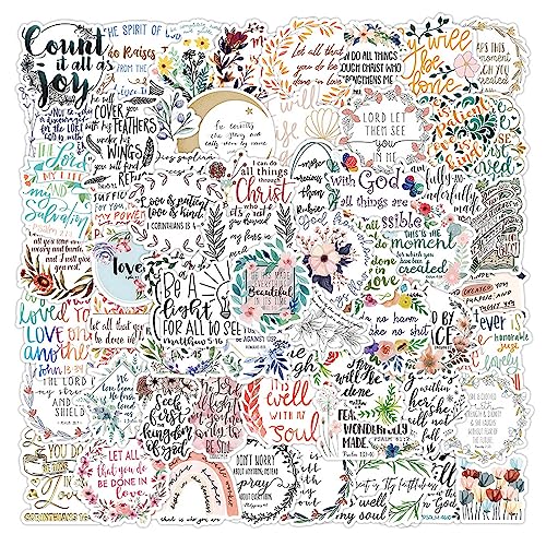 100 Stück Bibel Aufkleber, Christian Jesus Bibelvers Aufkleber Wasserdichte Vinyl Sticker Wasserflaschen Laptop Inspirierte Aufkleber Inspirierende Aufkleber perfekt für Gitarre Skateboard Computer 100 Stück Bibel Aufkleber, Christian Jesus Bibelvers Aufkleber Wasserdichte Vinyl Sticker Wasserflaschen Laptop Inspirierte Aufkleber Inspirierende Aufkleber perfekt für Gitarre Skateboard Computer von Naapesi