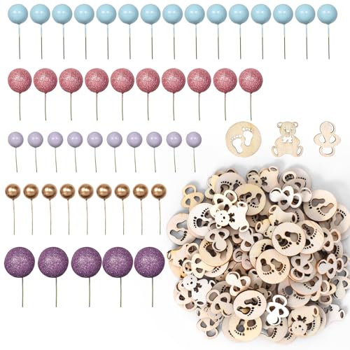 50 Stück Tortendeko Kugeln Cake Topper, Funkeln Kuchen Deko Kugeln, Mini Tortenaufleger Ballons, Cake Topper Luftballons, mit 200 Stück Deko Konfetti Holz, für Torte Dekorieren 50 Stück Tortendeko Kugeln Cake Topper, Funkeln Kuchen Deko Kugeln, Mini Tortenaufleger Ballons, Cake Topper Luftballons, mit 200 Stück Deko Konfetti Holz, für Torte Dekorieren von Naapesi
