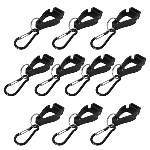 Handschuhe Halter Handschuh Clips Halter 10 Stück Grabber Halter für Arbeitshandschuh Tarp Clip mit Karabinerhaken Multifunktionaler Anti-Verlust-Handschuhclip Leichter Praktischer Handschuh Klemme von Naapesi