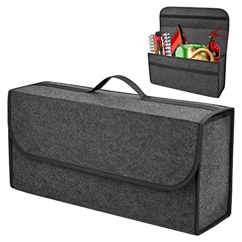 Kofferraumtasche, Kofferraum-Organizer Toolbag, Tragegriff, Robuster Grauer Nadelfilz, für Jedes Fahrzeug Passend Kofferraumtasche, Kofferraum-Organizer Toolbag, Tragegriff, Robuster Grauer Nadelfilz, für Jedes Fahrzeug Passend von Naapesi