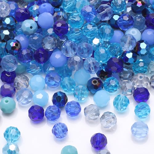 Kristallglasperlen, 3 mm, rund, facettiert, mehrfarbig, sortiert, Glasperlen für Schmuckherstellung, DIY-Armbänder, Halsketten, Bastelprojekte, Abstandshalter, Kunstperlen, Blau, 3 mm, 400 Stück Kristallglasperlen, 3 mm, rund, facettiert, mehrfarbig, sortiert, Glasperlen für Schmuckherstellung, DIY-Armbänder, Halsketten, Bastelprojekte, Abstandshalter, Kunstperlen, Blau, 3 mm, 400 Stück von Naapesi