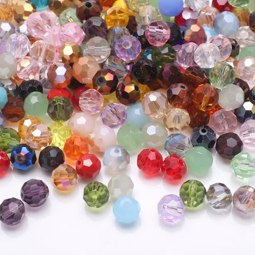 Kristallglasperlen, 4 mm, rund, facettiert, mehrfarbig, sortiert, Glasperlen für Schmuckherstellung, DIY-Armbänder, Halsketten, Bastelprojekte, Abstandshalter, Kunstperlen, 400 Stück Kristallglasperlen, 4 mm, rund, facettiert, mehrfarbig, sortiert, Glasperlen für Schmuckherstellung, DIY-Armbänder, Halsketten, Bastelprojekte, Abstandshalter, Kunstperlen, 400 Stück von Naapesi
