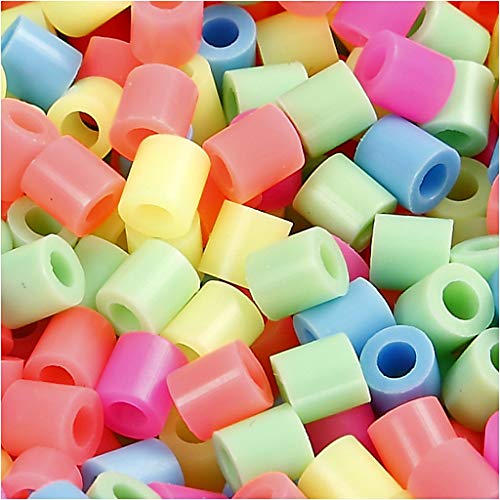 Bügelperlen, Größe 5x5 mm, Lochgröße 2,5 mm, pastellfarben, medium, 5000sort. Bügelperlen, Größe 5x5 mm, Lochgröße 2,5 mm, pastellfarben, medium, 5000sort. von Nabbi