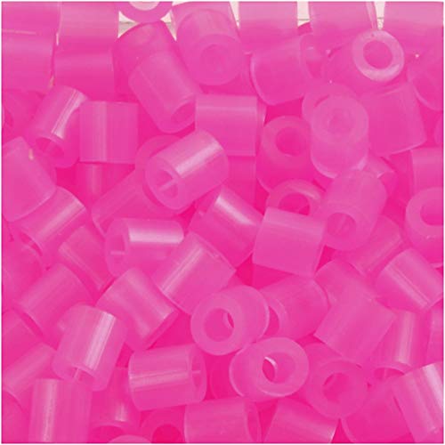 Nabbi Schmelzperlen aus Kunststoff, Plastik, Bright Pink Transparent, 1100-Piece von Nabbi