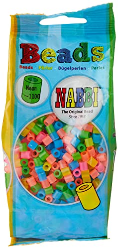 Nabbi Schmelzperlen aus Kunststoff, Plastik, neon, 1100-Piece von Nabbi