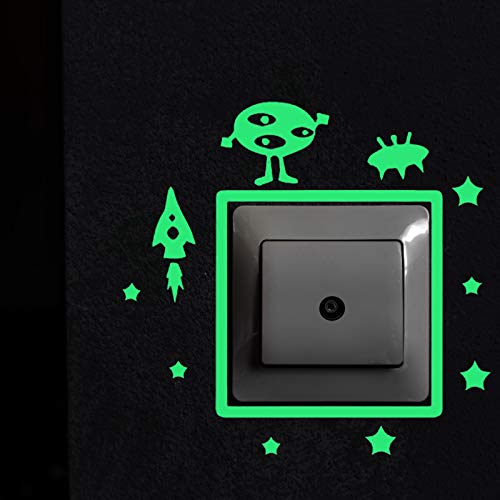 Nacnic Mars Leuchtsticker Wandaufkleber. Set mit 11 Stücke fluoreszierende Sterne und Außerirdischen Wandstickers. Leuchtaufkleber Wanddekoration für Kinder Schlafzimmer, Hauszimmer, Geschäfte. Nacnic Mars Leuchtsticker Wandaufkleber. Set mit 11 Stücke fluoreszierende Sterne und Außerirdischen Wandstickers. Leuchtaufkleber Wanddekoration für Kinder Schlafzimmer, Hauszimmer, Geschäfte. von Nacnic