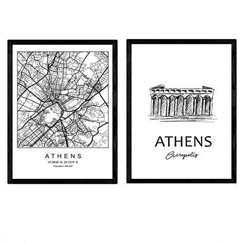 Nacnic Pack Poster Athen - Akropolis. Blätter mit Denkmälern von Städten. A3 Größe Nacnic Pack Poster Athen - Akropolis. Blätter mit Denkmälern von Städten. A3 Größe von Nacnic
