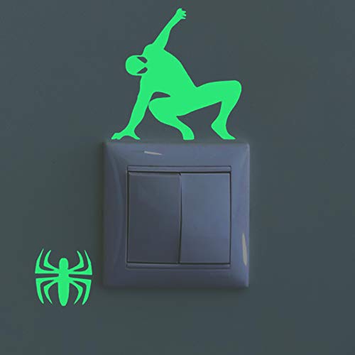 Nacnic Spiderman Leuchtsticker Wandaufkleber. Set mit 2 Stücke fluoreszierende Spiderman und Spinne Wandstickers. Leuchtaufkleber Wanddekoration für Kinder/Baby Schlafzimmer, Hauszimmer, Geschäfte Nacnic Spiderman Leuchtsticker Wandaufkleber. Set mit 2 Stücke fluoreszierende Spiderman und Spinne Wandstickers. Leuchtaufkleber Wanddekoration für Kinder/Baby Schlafzimmer, Hauszimmer, Geschäfte von Nacnic