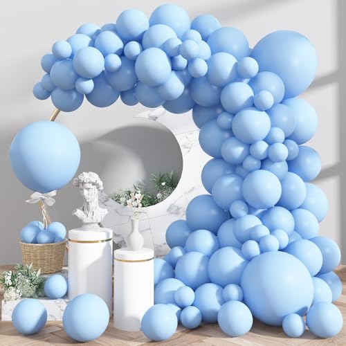 113 Stück Luftballons Blau, Pastell Macaron Blau Latex Helium Ballon Girlande 18 12 10 5 Zoll Hellblau Luftballon Girlande Blau Party Ballons für Junge Geburtstag Hochzeit Verlobung Babyparty Deko 113 Stück Luftballons Blau, Pastell Macaron Blau Latex Helium Ballon Girlande 18 12 10 5 Zoll Hellblau Luftballon Girlande Blau Party Ballons für Junge Geburtstag Hochzeit Verlobung Babyparty Deko von Nacori