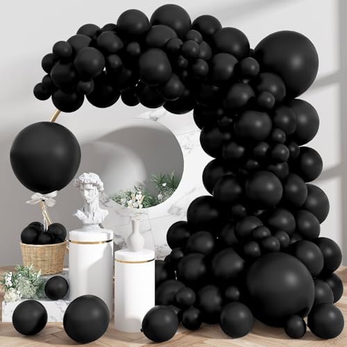 113 Stück Luftballons Schwarz, Matt Schwarze Ballon Girlande 18 12 10 5 Zoll Ballonbogen Schwarz Latex Helium Luftballon Girlande Schwarz Party Ballons für Geburtstag Hochzeit Babyparty Dekorarion 113 Stück Luftballons Schwarz, Matt Schwarze Ballon Girlande 18 12 10 5 Zoll Ballonbogen Schwarz Latex Helium Luftballon Girlande Schwarz Party Ballons für Geburtstag Hochzeit Babyparty Dekorarion von Nacori