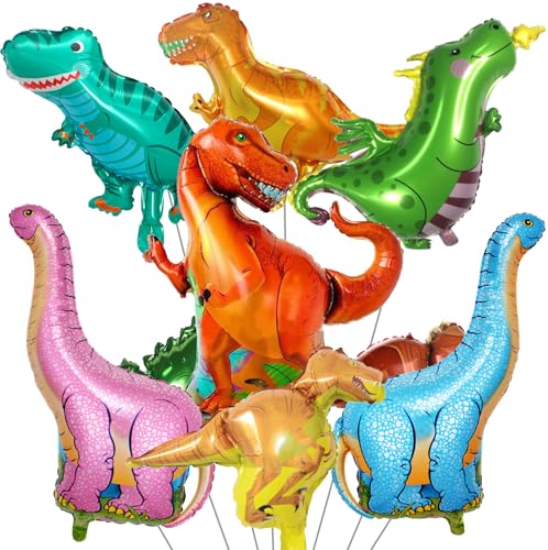 Dino Luftballon, 9 Stück XXL Folienballon Dino, Kindergeburtstag Dinosaurier Luftballons, Dino Ballons Geburtstag, Dinosaurier Helium Ballon für Junge Dino Geburtstag Deko Dschungel Party Dekoration Dino Luftballon, 9 Stück XXL Folienballon Dino, Kindergeburtstag Dinosaurier Luftballons, Dino Ballons Geburtstag, Dinosaurier Helium Ballon für Junge Dino Geburtstag Deko Dschungel Party Dekoration von Nacori
