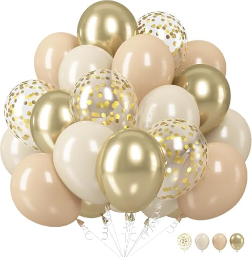 Luftballons Aprikose Gold, 12 Zoll Beige Nude und Apricot Latex Ballons, Sand Weiß Creme und Metallic Gold Helium Luftballon für Boho Mädchen Frauen Geburtstag Baby Shower Hochzeit Party Dekoration Luftballons Aprikose Gold, 12 Zoll Beige Nude und Apricot Latex Ballons, Sand Weiß Creme und Metallic Gold Helium Luftballon für Boho Mädchen Frauen Geburtstag Baby Shower Hochzeit Party Dekoration von Nacori