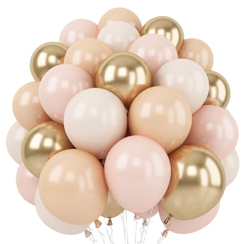 Luftballons Beige Aprikose Gold, 12 Zoll Doppelschichten Nude Apricot Latex Ballons, Sand Weiß Creme Metallic Dunkelgold Luftballon für Mädchen Frauen Boho Geburtstag Baby Shower Hochzeit Party Deko Luftballons Beige Aprikose Gold, 12 Zoll Doppelschichten Nude Apricot Latex Ballons, Sand Weiß Creme Metallic Dunkelgold Luftballon für Mädchen Frauen Boho Geburtstag Baby Shower Hochzeit Party Deko von Nacori
