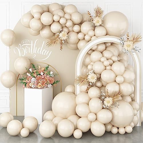 Luftballons Weiß 18 12 10 5 Zoll, 113 Stück Beige Creme Helium Latex Ballon Girlande, Matt Sand Weiß Nude Luftballon Retro Sandweiss Party Ballons für Geburtstag Babyparty Hochzeit Party Dekoration Luftballons Weiß 18 12 10 5 Zoll, 113 Stück Beige Creme Helium Latex Ballon Girlande, Matt Sand Weiß Nude Luftballon Retro Sandweiss Party Ballons für Geburtstag Babyparty Hochzeit Party Dekoration von Nacori