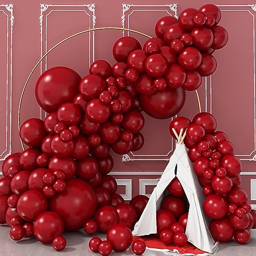 Rot Luftballon Girlande Doppelschichten, 18 12 10 5 Zoll Matt Rote Helium Latex Ballongirlande Burgundy Rot Party Ballons Set Wine Rot Luftballons für Geburtstag Valentinstag Weihnachten Party Deko Rot Luftballon Girlande Doppelschichten, 18 12 10 5 Zoll Matt Rote Helium Latex Ballongirlande Burgundy Rot Party Ballons Set Wine Rot Luftballons für Geburtstag Valentinstag Weihnachten Party Deko von Nacori