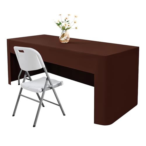 Nacuci Rechteckige Tischdecke, offene Rückseite, waschbar, Polyester, für 122 x 61 cm, Schokoladenbraun von Nacuci
