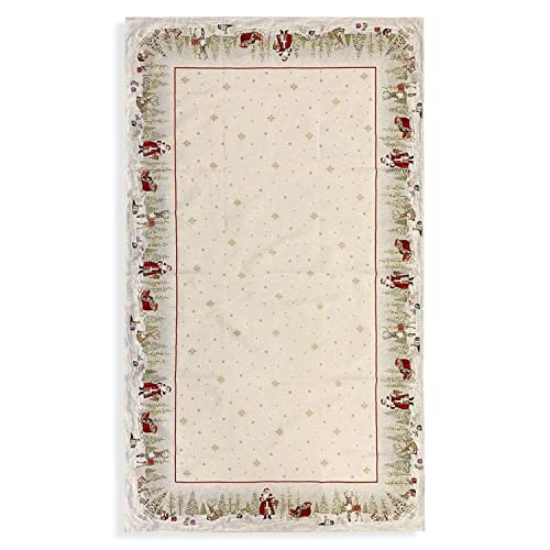 Nada Home Gobelin Meister Cotonieri 6-Sitzer 140 x 180 cm Glitzer-Dekor Weihnachten Tischdecke von Nada Home