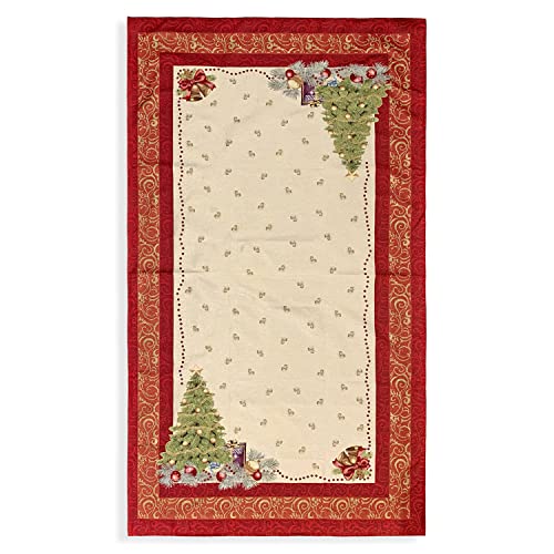 Weihnachtstischdecke mit Weihnachtsbaum gobelin Meister Cotonieri 12 Sitzer 5664 von Nada Home