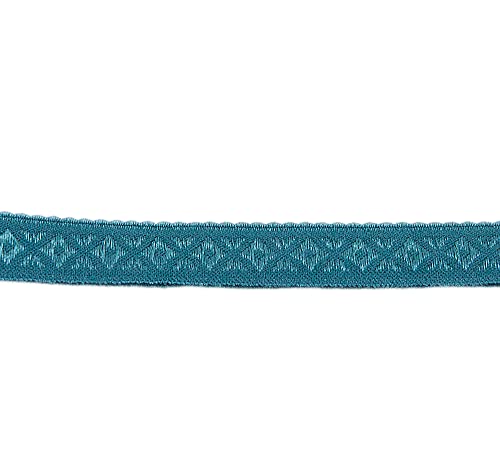 Band elatisches Schrägband Jacquard Nähband Stoffband petrol 100 cm - Band zum Basteln und Nähen Band elatisches Schrägband Jacquard Nähband Stoffband petrol 100 cm - Band zum Basteln und Nähen von Nadeltraum