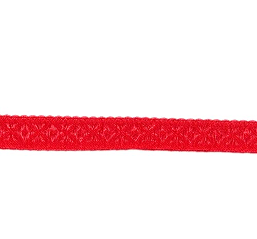 Band elatisches Schrägband Jacquard Nähband Stoffband rot 100 cm - Band zum Basteln und Nähen Band elatisches Schrägband Jacquard Nähband Stoffband rot 100 cm - Band zum Basteln und Nähen von Nadeltraum
