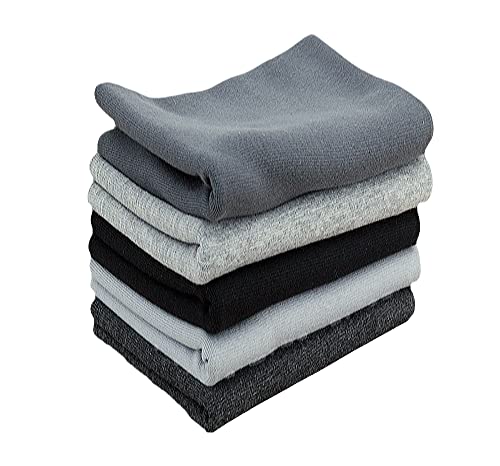 Baumwoll - Bündchenstoff Bündchen SET Pakete Schlauchware Grautöne - 5 x 50 cm x 35/70 cm von Nadeltraum