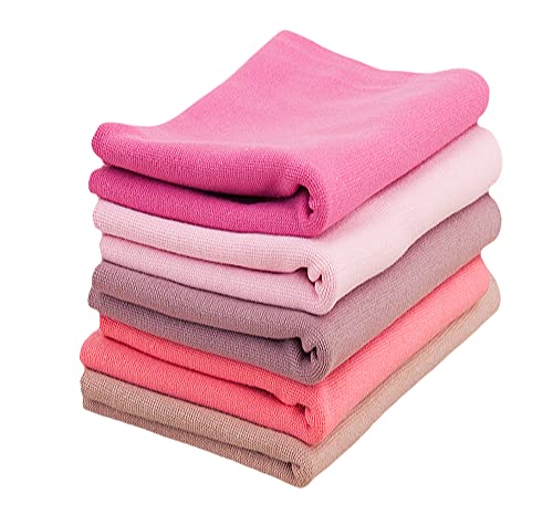 Baumwoll - Bündchenstoff Bündchen SET Pakete Schlauchware Rosatöne - 5 x 50 cm x 35/70 cm von Nadeltraum
