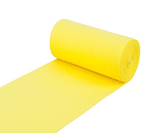 Baumwoll - Bündchenstoff Bündchen Schlauchware - Meterware ab 25 cm x 35/70 cm - Stoff zum Nähen (gelb) von Nadeltraum