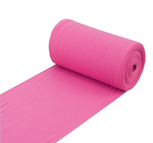 Baumwoll - Bündchenstoff Bündchen Schlauchware - Meterware ab 25 cm x 35/70 cm - Stoff zum Nähen (pink) von Nadeltraum