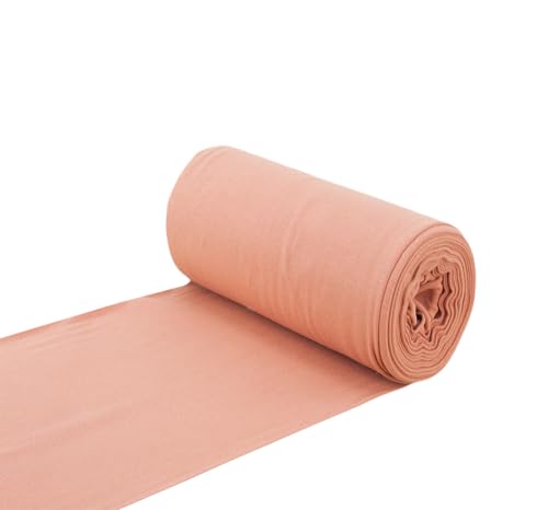 Baumwoll - Bündchenstoff Bündchen Schlauchware alt rosé - Meterware ab 25 cm x 35/70 cm - Stoff zum Nähen von Nadeltraum